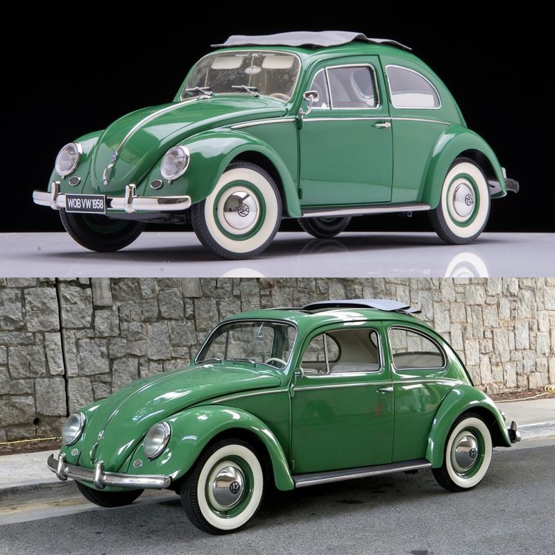 1:12 Sun Star Volkswagen Beetle Vw 1958 Saloon Car Alloy Car Model