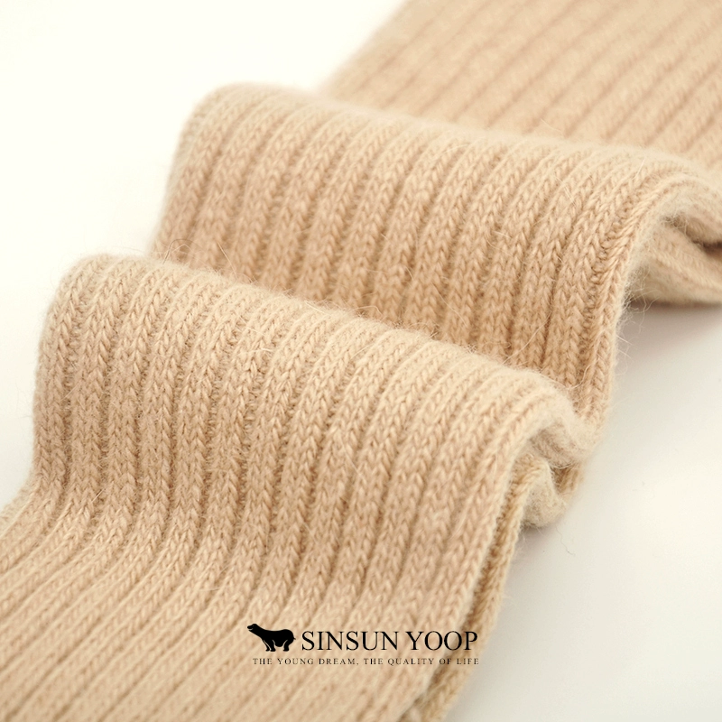 Mùa thu và mùa đông vớ len cọc cao ống cashmere nữ vớ ấm dài vớ dài bắp chân phụ nữ