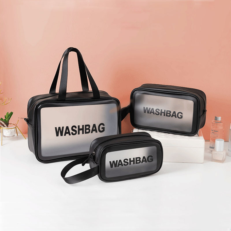 Cosmetic Storage Bag Lady Pvc Carry-on Portable Mid-Number 2022 New Transparent Waterproof Travel Wash Make-up Bag