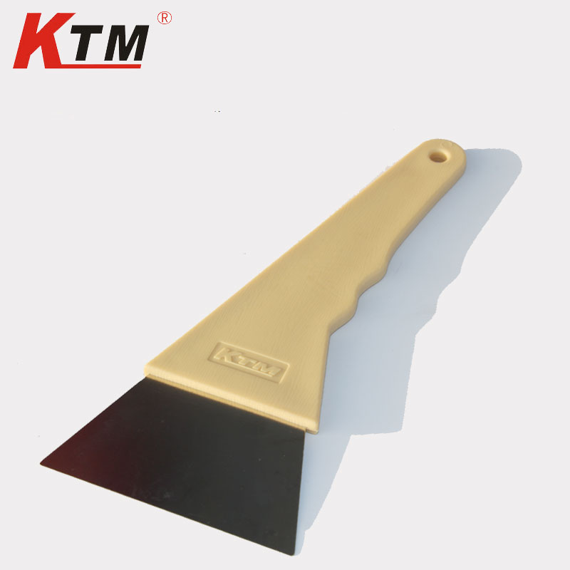 KTM car film tool imitation wood handle steel scraper stainless steel scraper long handle steel scraping hot film plug edge iron scraper