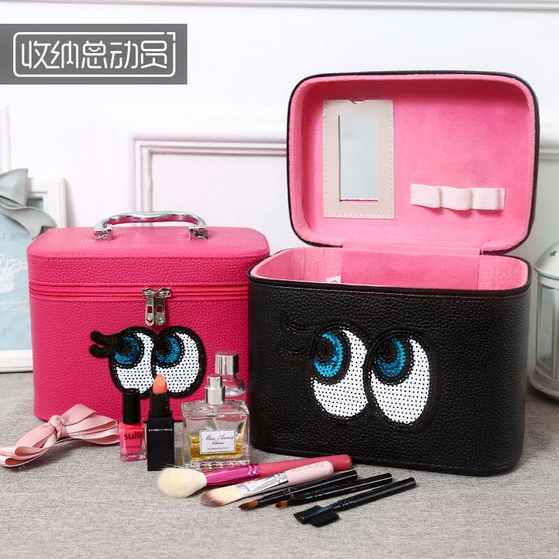 容量大旅行化妆包简约大号化妆品盒收纳箱可爱小号便携韩国版手提