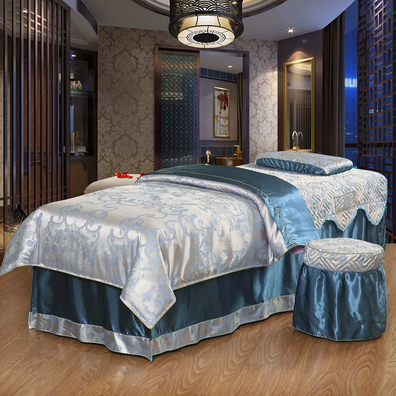 Châu Âu cấp mỹ phẩm bedspread denim Generic 80 bông gia đình rộng lớn của bốn là trong vẻ đẹp tiệm khăn trải giường - Trang bị tấm