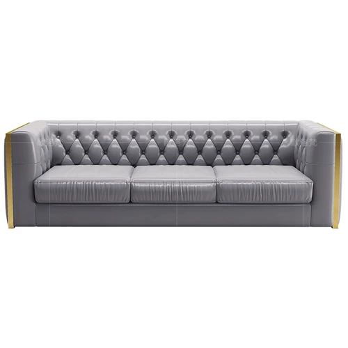 Легкий роскошный слой кожаный диван в гонконгском гонконге