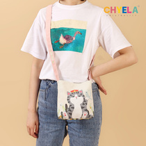 My Emperor Wan sleeps crossbody canvas bag female summer art 2021 new canvas bag small student out shoulder bag