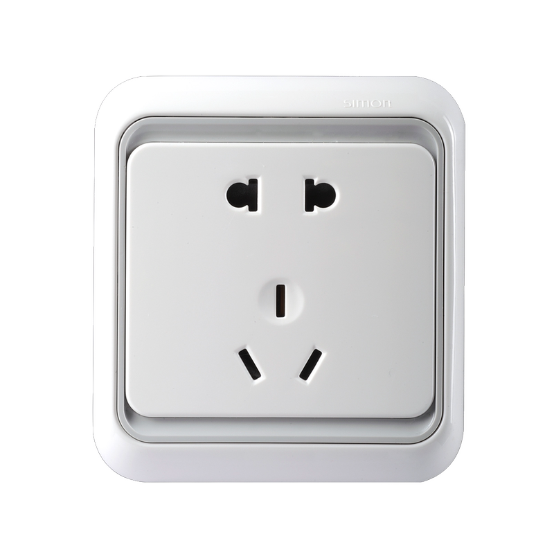 Simon Switch Socket Simon 60 Series Elegant White Five-Hole Socket Tv Computer Socket Panel