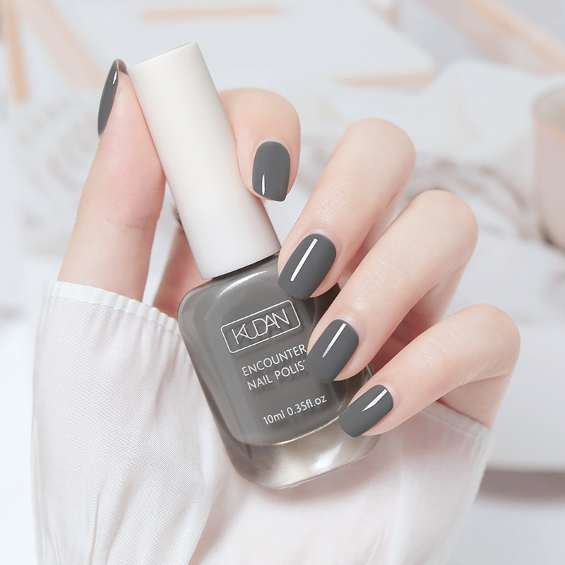 Gray Nail Polish, Odorless, No-Bake, Quick-Drying, Long-Lasting, Peelable, Single-Color Toenail Polish, Whitening, Birthday Gift, Manicure Gray Nail Polish, Odorless, No-Bake, Quick-Drying, Long-Lasting, Peelable, Single-Color Toenail Polish, Whitening, Birthday Gift, Manicure