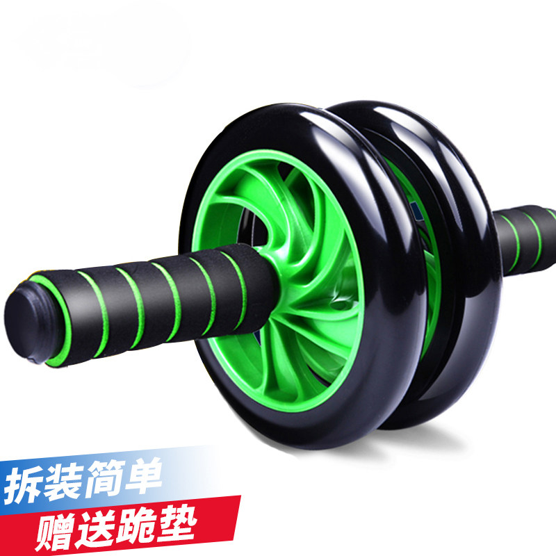 Home indoor bodybuilding wheel double wheel bodybuilding wheel roller Voldely body wheel mute sending kneeling cushion