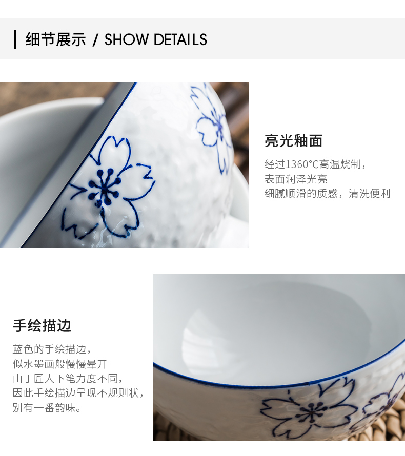 Lototo Japanese ceramics tableware bowls a single household high against the small iron rice bowls bowl dessert bowl of water