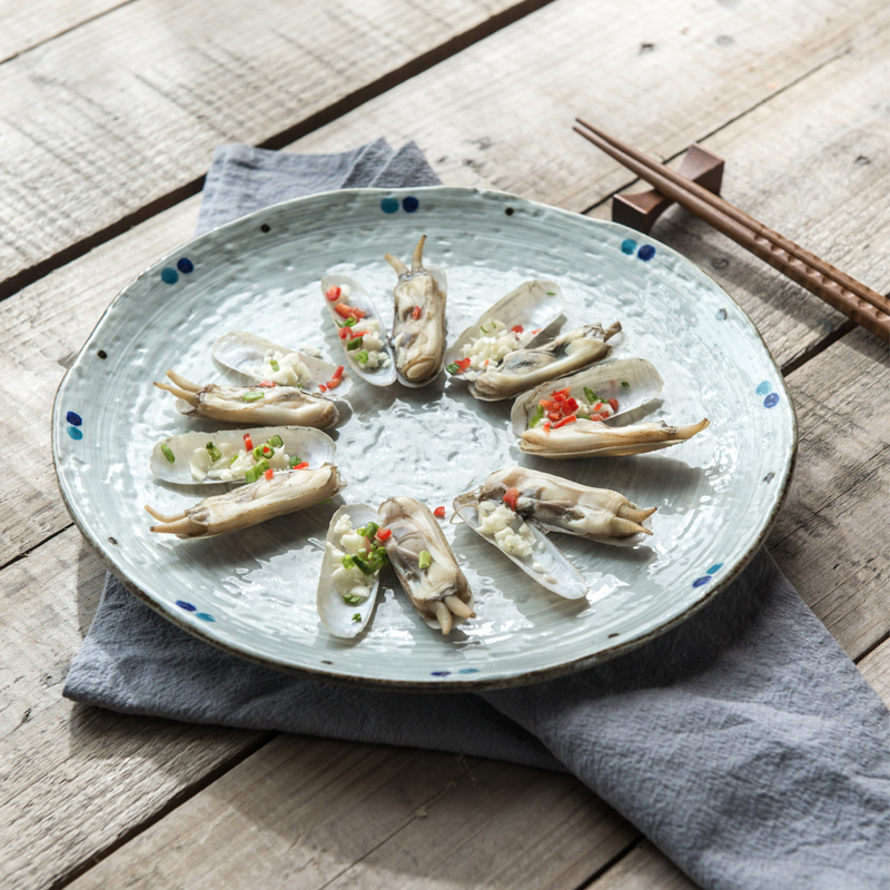 Lototo household ceramics tableware frame plate Japanese food dish plates creative dishes large plate tray