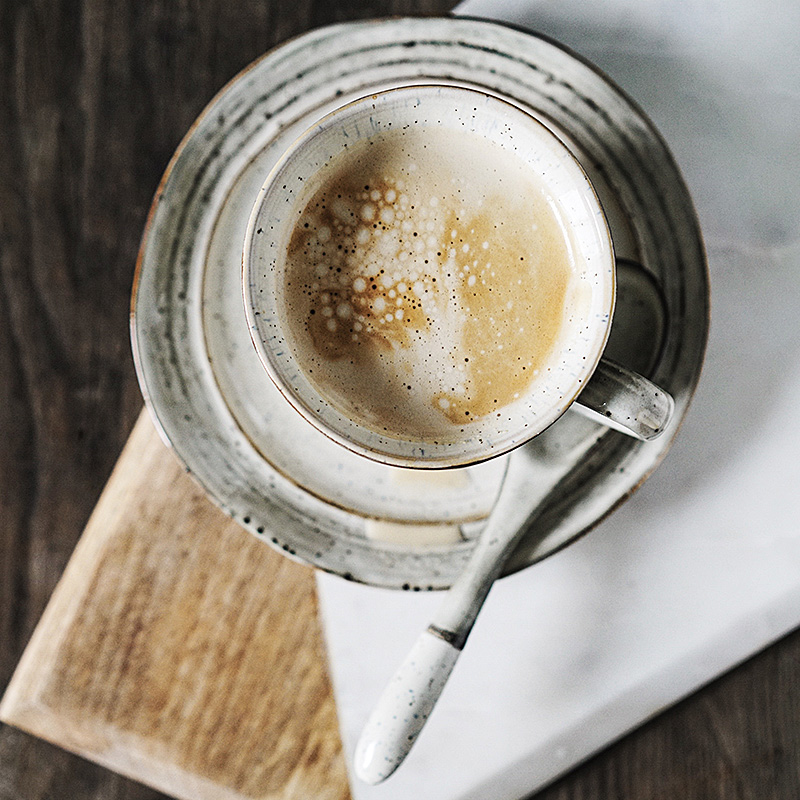 Lototo ceramic coffee cups and saucers restoring ancient ways suit thread creative milk cup cup plate household glass cup for breakfast