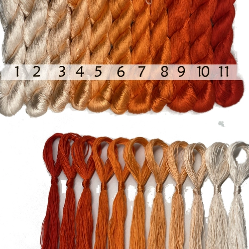 蚕宝宝 Шелковые шелковые нитки ручной работы, 52 размер, с вышивкой, DIY