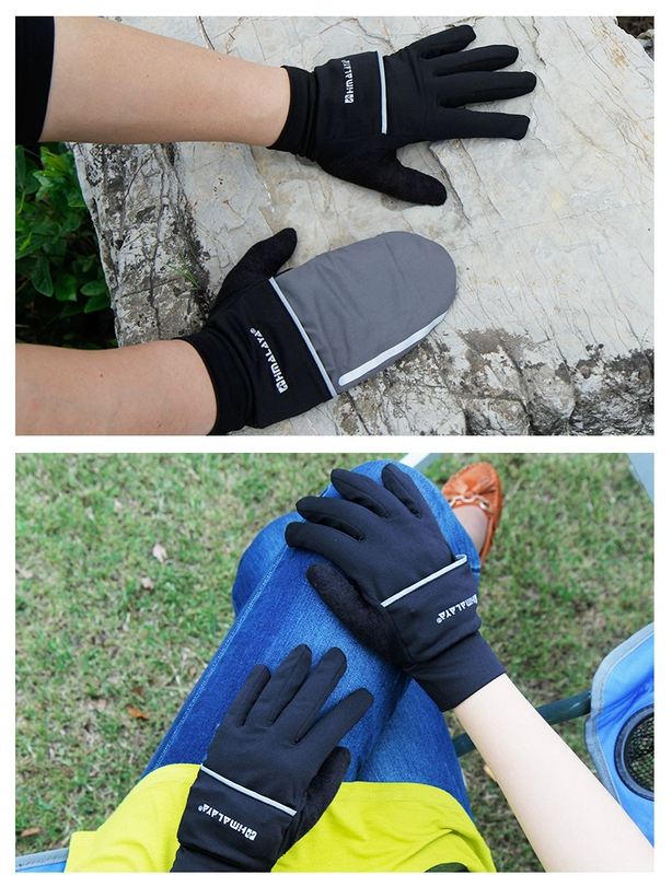 Găng tay chạy bộ mùa đông Himalaya Găng tay nam mùa đông - Găng tay găng tay