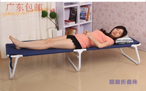 Round foot canvas bed folding bed single bed office lunch bed hospital escort bed simple bed