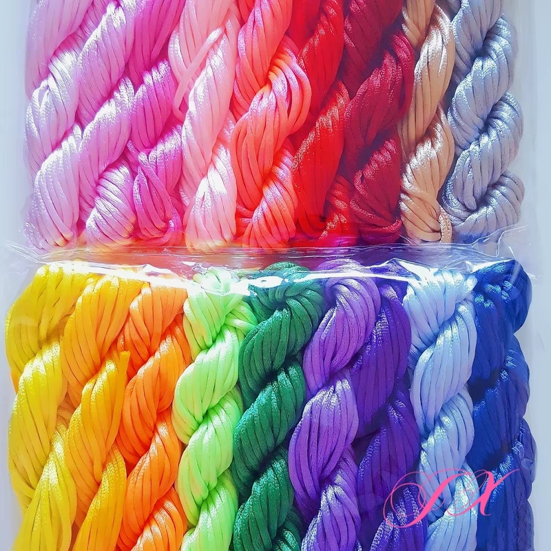 Chinese Knotting Cord No. 5, 18-Color Set, 1 Hand-Woven Bracelet Material, Red String, Bracelet Cord, DIY Chinese Knotting Cord No. 5, 18-Color Set, 1 Hand-Woven Bracelet Material, Red String, Bracelet Cord, DIY