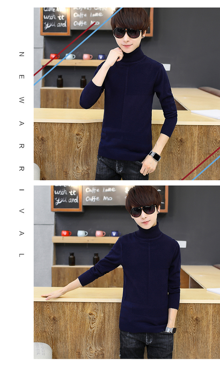 Cổ áo cao trẻ em áo len mùa đông 13 cộng với nhung dày 15 thanh niên 14 học sinh trung học 16 áo len nam 18 tuổi áo len nam