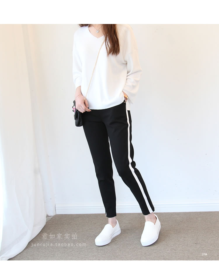 Quần bà bầu mùa thu và mùa đông quần legging dày Quần cotton mặc quần thể thao nâng bụng thông thường quần chín quần harem quần bầu baggy công sở