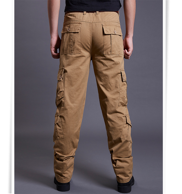 Mùa thu và mùa đông overalls quần yếm nam mạnh mẽ siêu mặc quần nam thanh niên thẳng lỏng kích thước lớn quần giản dị quần nam quần jean ống rộng nam
