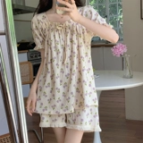 Хлопковая летняя пижама для принцессы, тонкая юбка, короткий рукав