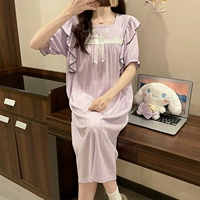 23056 Короткие юбки квадратный воротник Черные полоски кружевного фиолетового