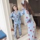 Pyjama nữ kimono xuân thu, tay dài cotton tinh khiết có thể mặc ngoài, học sinh mùa đông tươi tắn ngọt ngào - Cặp đôi