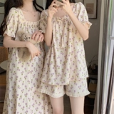 Хлопковая летняя пижама для принцессы, тонкая юбка, короткий рукав