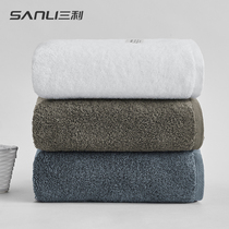 Sanli pure cotton towel soft towel absorbing all cotton bath wrapper for male adults with pure color