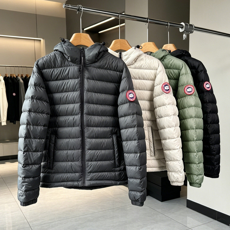 Big Goose 2026 Autumn/Winter New Lightweight down Jacket for Men, Solid Color Stand Collar Hooded Lightweight Ribbed Warm Coat Big Goose 2026 Autumn/Winter New Lightweight down Jacket for Men, Solid Color Stand Collar Hooded Lightweight Ribbed Warm Coat