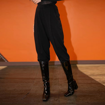 2021 Spring and Autumn New White Knitted Harlan Pants Loose Skinny High Waist Leisure Sports Bundle Radish Bloomers