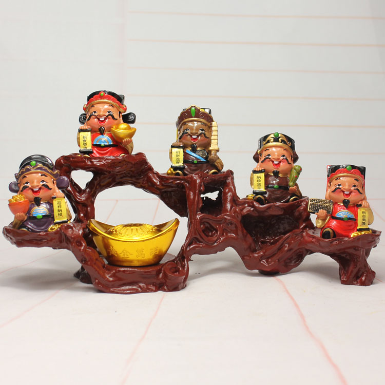 Lucky Fortune God Doll Trang trí nội thất Thủ công Mở cửa Tái định cư Trang trí Quà tặng Quà tặng Phòng khách Trang trí nhỏ cây trang trí trong nhà