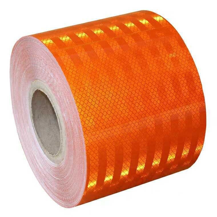Oil Tanker Truck Orange Reflective Strip Stickers, Dangerous Goods Vehicle Reflective Stickers, Safety Warning Chemical Signs, Orange Tape