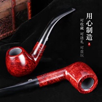 Imported stone wooden bull pipe introduction to the straight bend 9mm filter core classic style