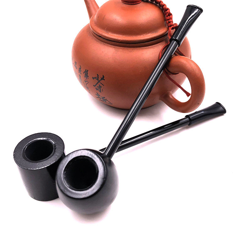 Popeye Pipe Solid Wood Novice Practice Thin Rod Pipe Black - Taobao