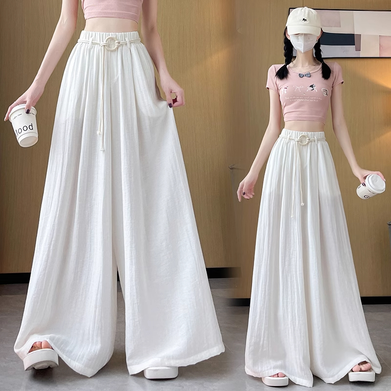 Clearance Sale: Summer Thin Tencel Linen High-Waisted Wide-Leg Pants for Women, Lazy Style Cotton-Linen Casual Sun-Protective Floor-Length Pants Clearance Sale: Summer Thin Tencel Linen High-Waisted Wide-Leg Pants for Women, Lazy Style Cotton-Linen Casual Sun-Protective Floor-Length Pants