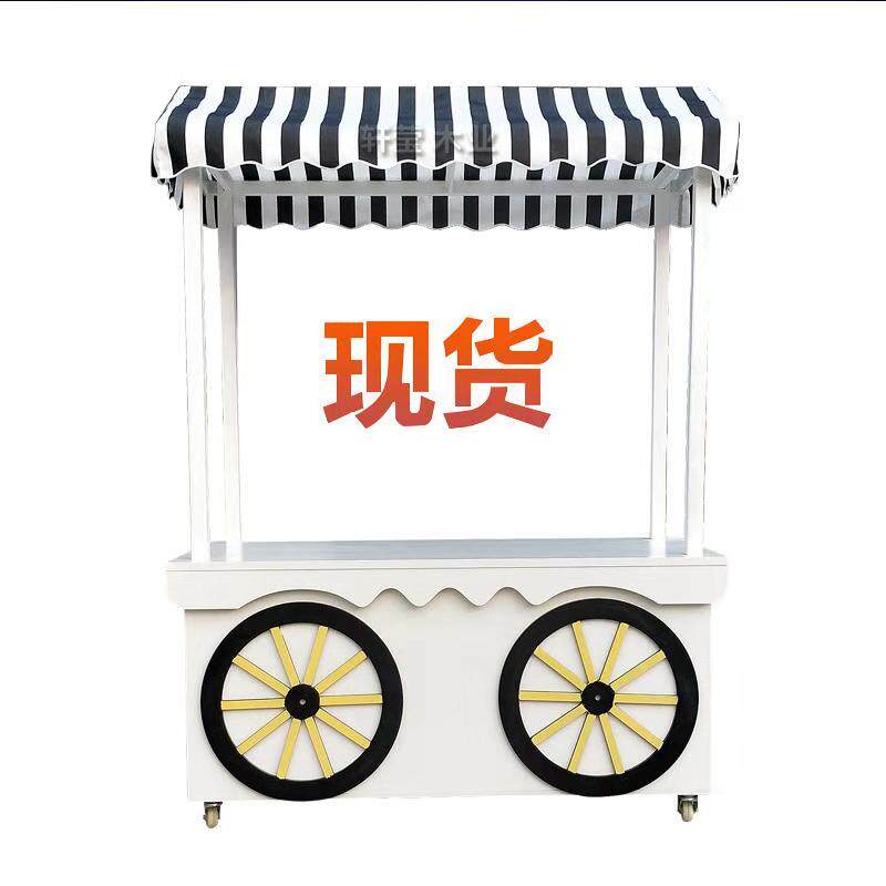 Shopping mall mobile float display Promotion table Booth car Solid wood sales car Indoor food float sales car
