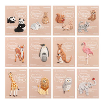 Cute trumpet animal embroidery hot cloth stickers fashion childrens clothes patch diy repair hole decorative stickers