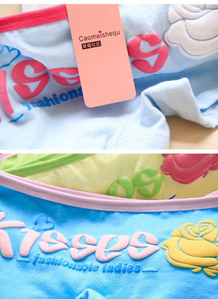 Cô gái hoạt hình tăng bốn góc xà cạp chống đi cotton boxer an toàn quần cotton nữ đồ lót bán buôn quần áo lót