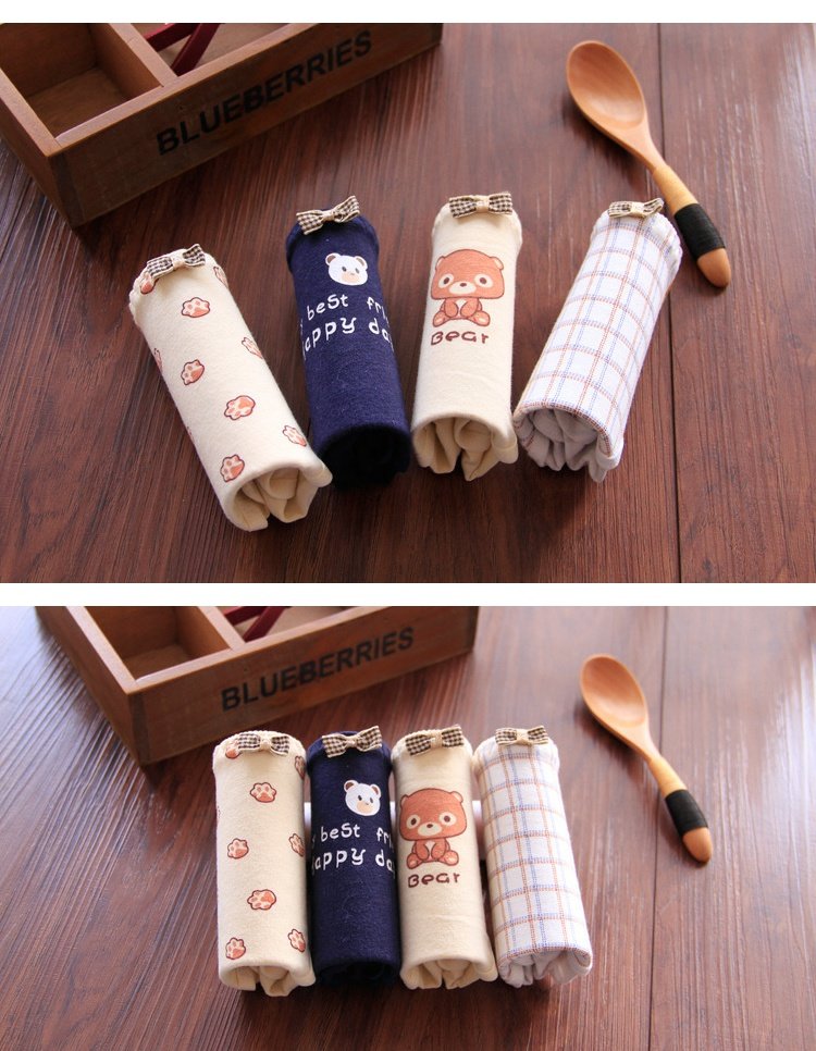 Đồ lót nữ cotton in hoạt hình gấu dễ thương đồ lót phụ nữ gợi cảm quan lot nu danh cho tuoi 12