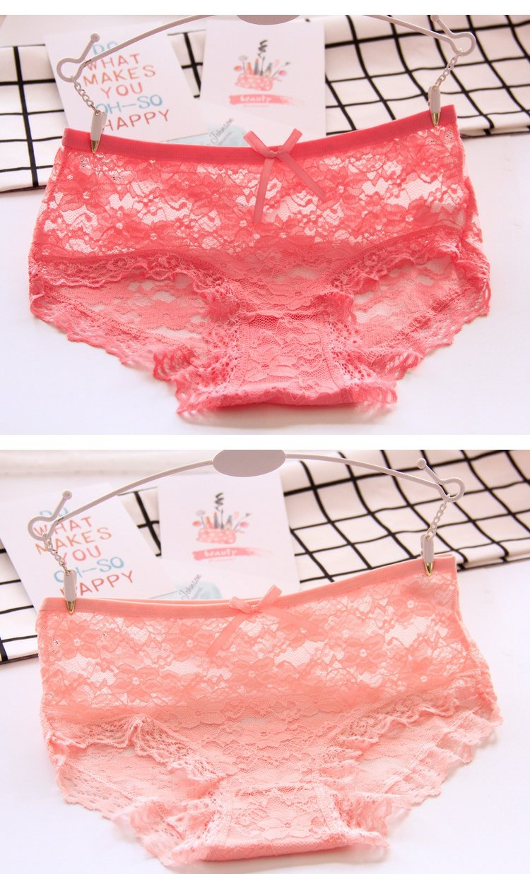 Jacquard ren ren bông gợi cảm 裆 cô gái cám dỗ lưới rỗng eo thấp trong suốt phụ nữ đồ lót phụ nữ bán buôn quần lót nữ triumph