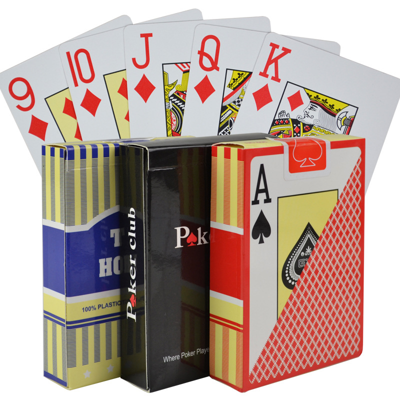 Texas playing cards PVC plastic playing cards full set of waterproof frosted big characters competition special chip card poker