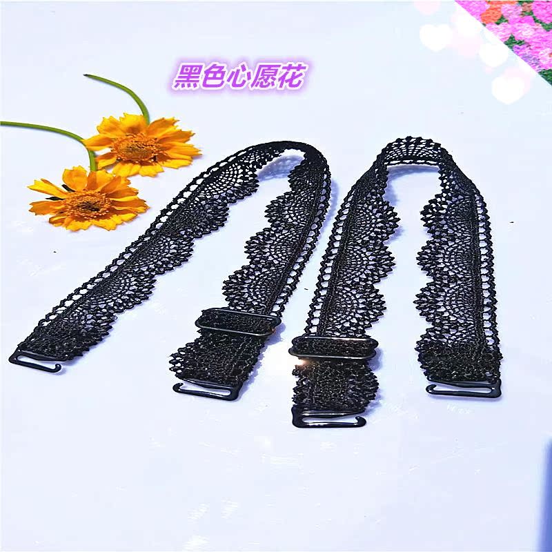 Sexy openwork ren hoa áo ngực với dây đeo đồ lót vô hình dây đeo vai phụ kiện chéo đẹp trở lại treo cổ màu đen quan lot nu