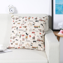 Cotton and linen pillow living room sofa cushion car office waist pillow bedside large pillow cover without core