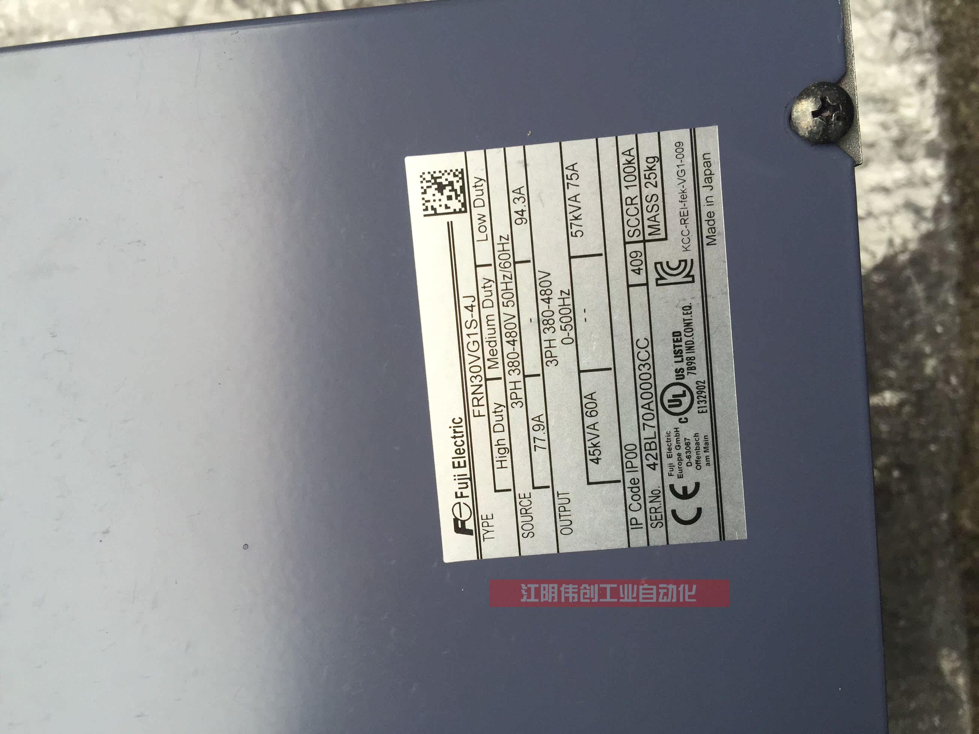 Fuji frequency converter FRN30VG1S-4J