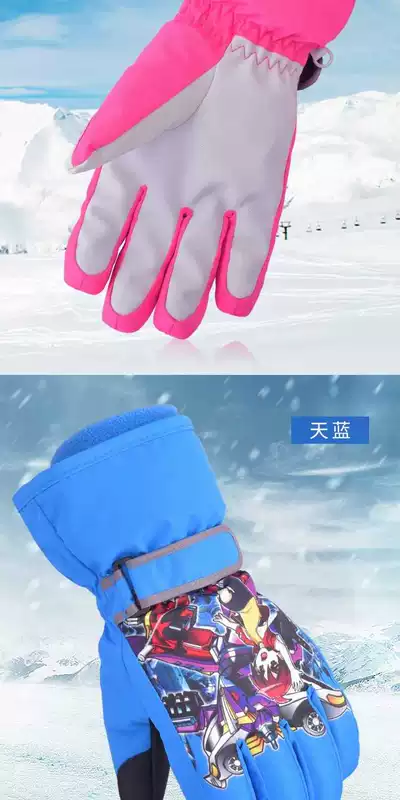 Găng tay ấm cho trẻ em không thấm nước găng tay trẻ em trượt tuyết âm 30 độ lạnh - Găng tay