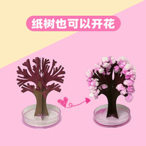 Paper tree blooming material package wonderful science experiment toy cherry blossom Christmas tree little children Magic game 133