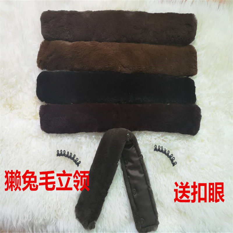 Treat the genuine Rex Rabbit-collar collar of feather coat dress for men and women general warm-up collar of the whole leather fur collar