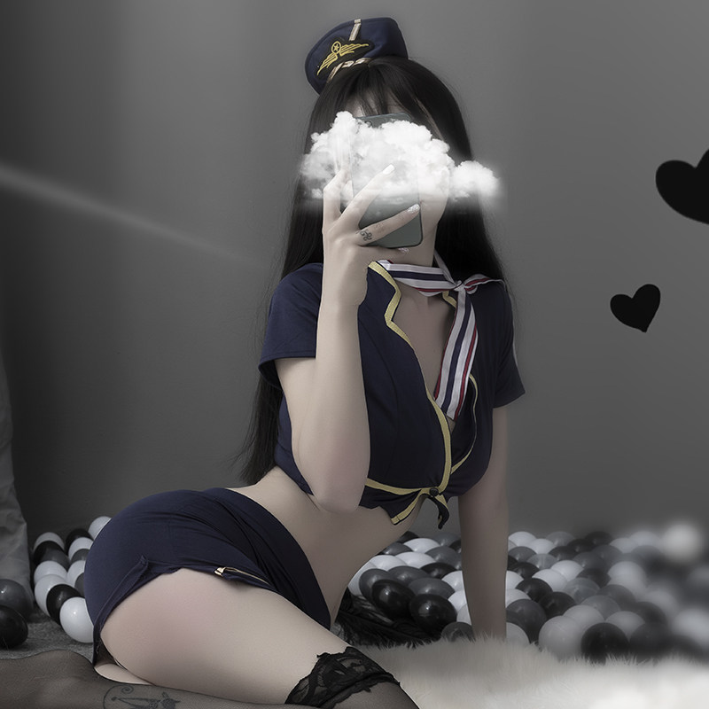 Interest Lingerie Sexy Stewardess Woman Police Bag Hip Short Skirt OL Secretarial Dress Nightclub Uniform Flirty Seduction Passion Suit