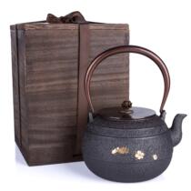 Japanese made original Southern iron pot boiled teapot cast iron copper cover Pine Bamboo Plum pot body gift box