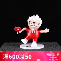 Kestin pro-selected table tennis doll hand-held desktop decoration National ball national fitness colonel doll