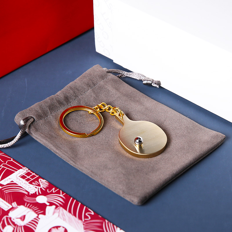 Kestin pro worker brass table tennis racket keychain hand-polished delicate table tennis pendant gift