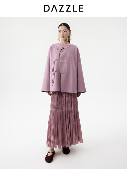 [New Year Green Series]Dazzle Spring 2026 New Collection All-Wool Pink Short Coat Jacket